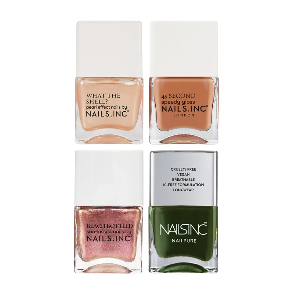 Nails Inc London Cocoa Cashmere neglelakksett 4-pk brune toner