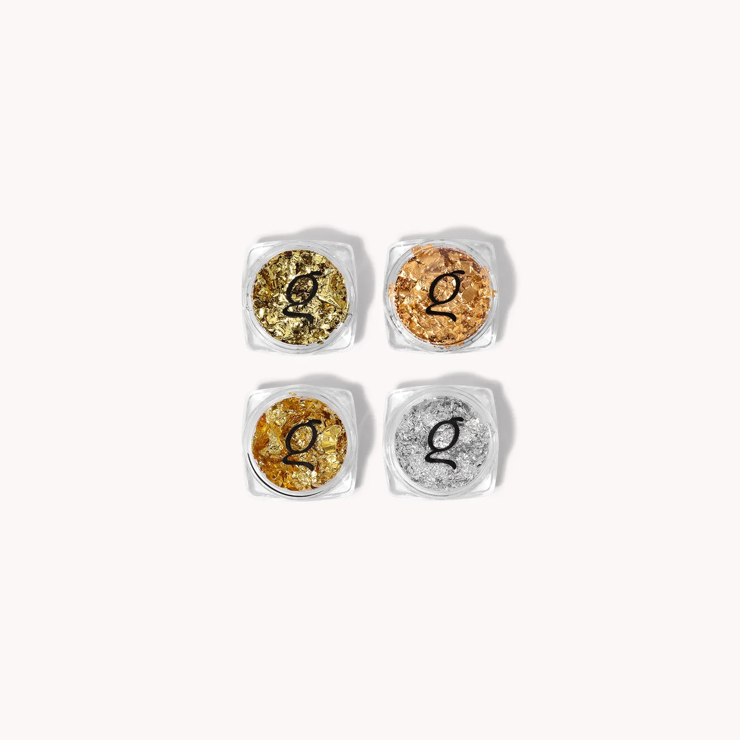 The Gel Collection Metallic Foil Flakes neglepynt 4 stk gull