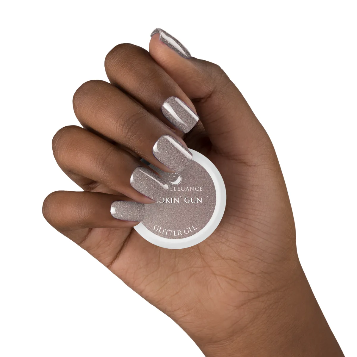 Light Elegance Smokin Gun glittergel 10 ml taupegrå