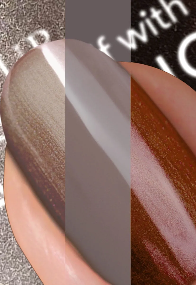 Nails Inc Runway Ready neglelakksett 3 stk brun krem