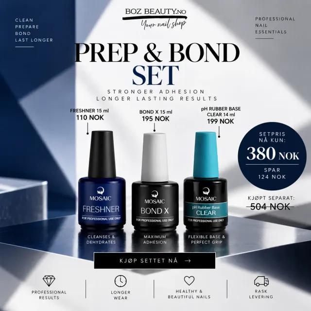 Boz Beauty Lounge Prep & Bond neglesett 3-delt heft