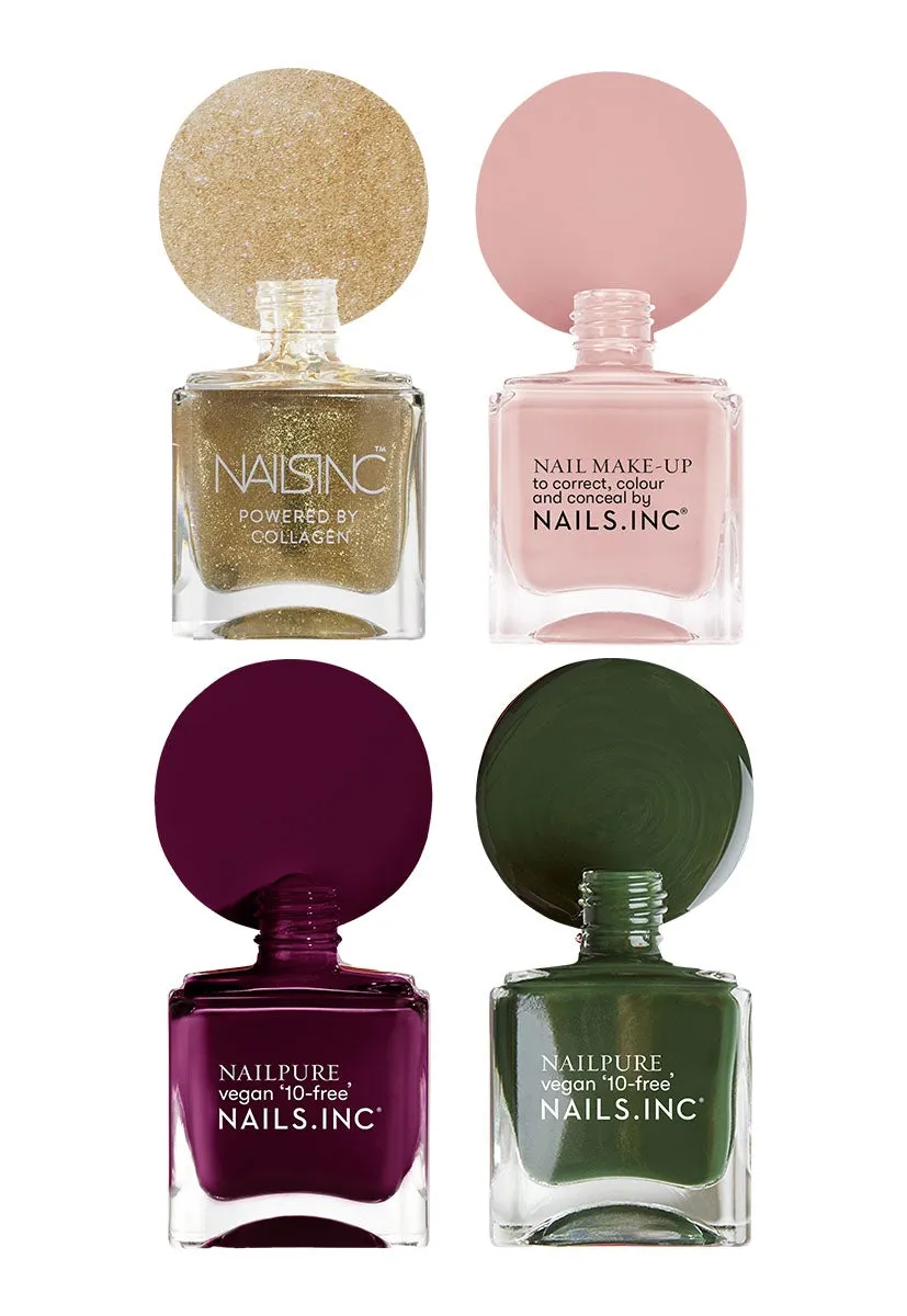 Nails Inc Classic Luxe neglelakksett 4-pk nøytrale