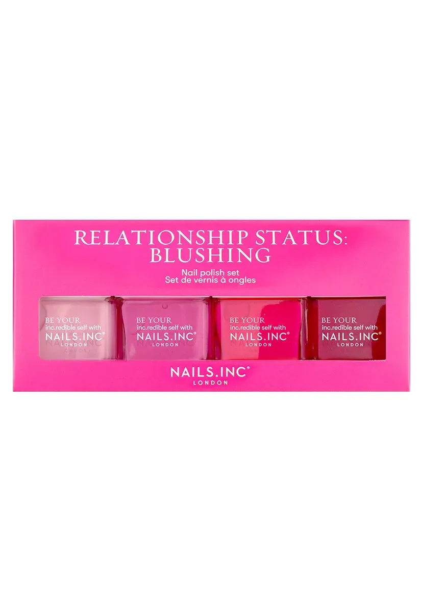 Nails Inc London Relationship Status Blushing neglelakk 4-pk rosa