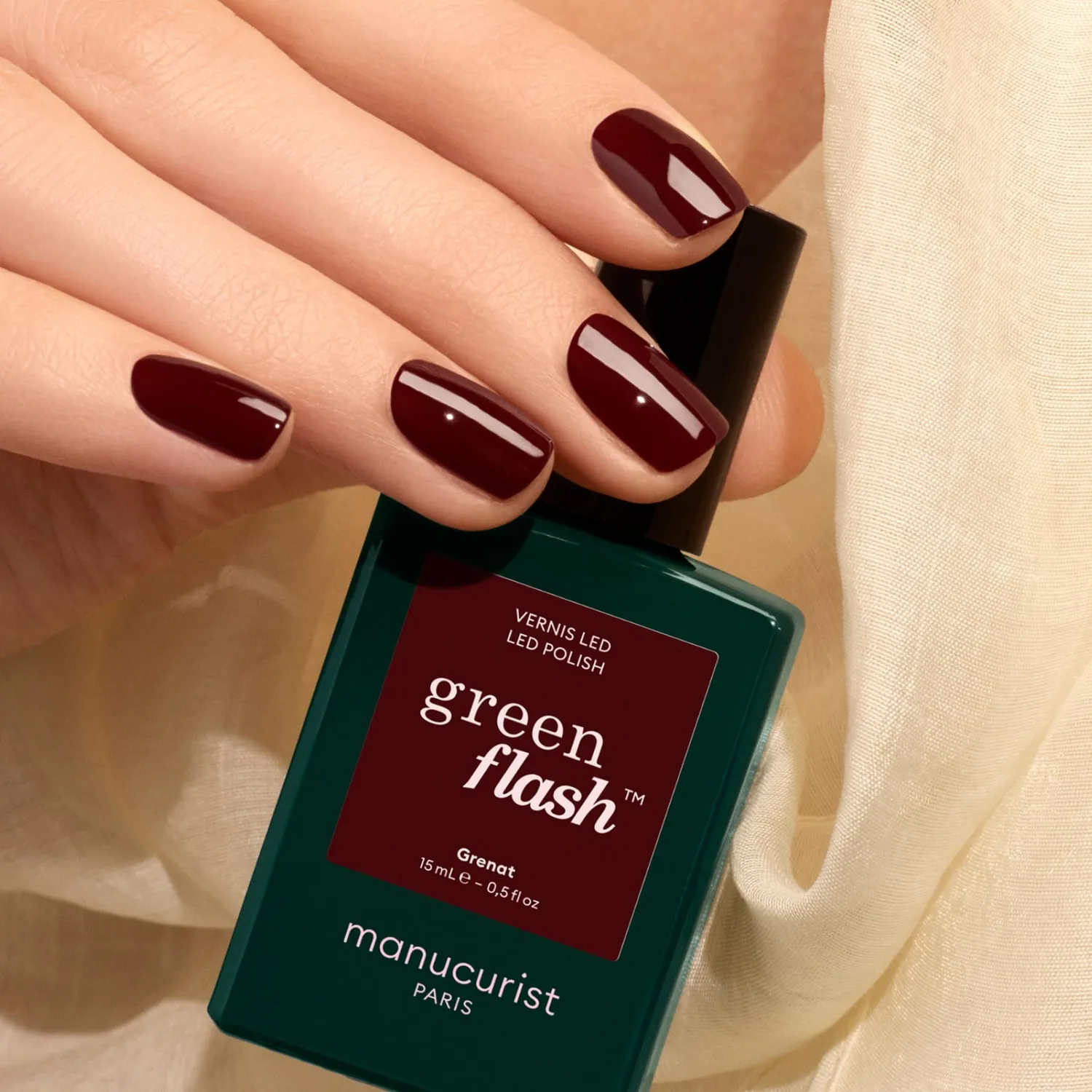 Manucurist Green Flash Grenat neglelakk bordeaux