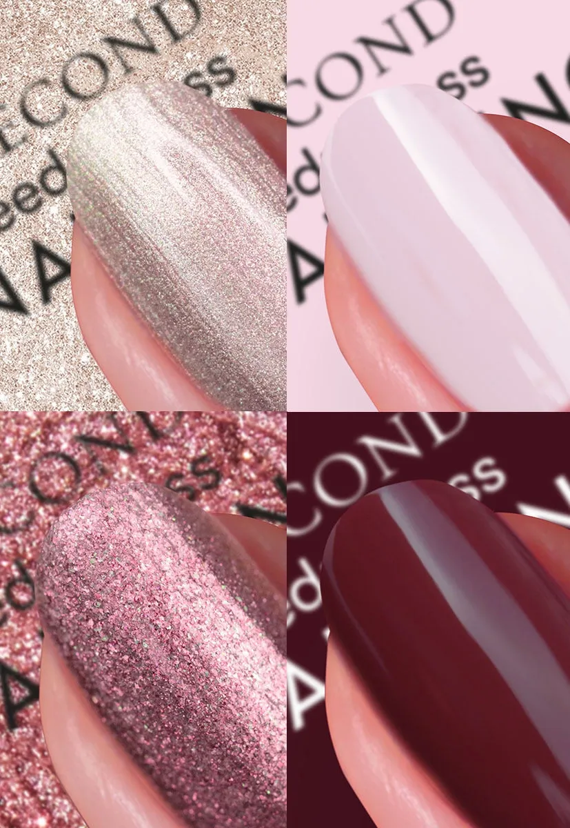Nails Inc London Fashion Focus neglelakksett 4-pak krem