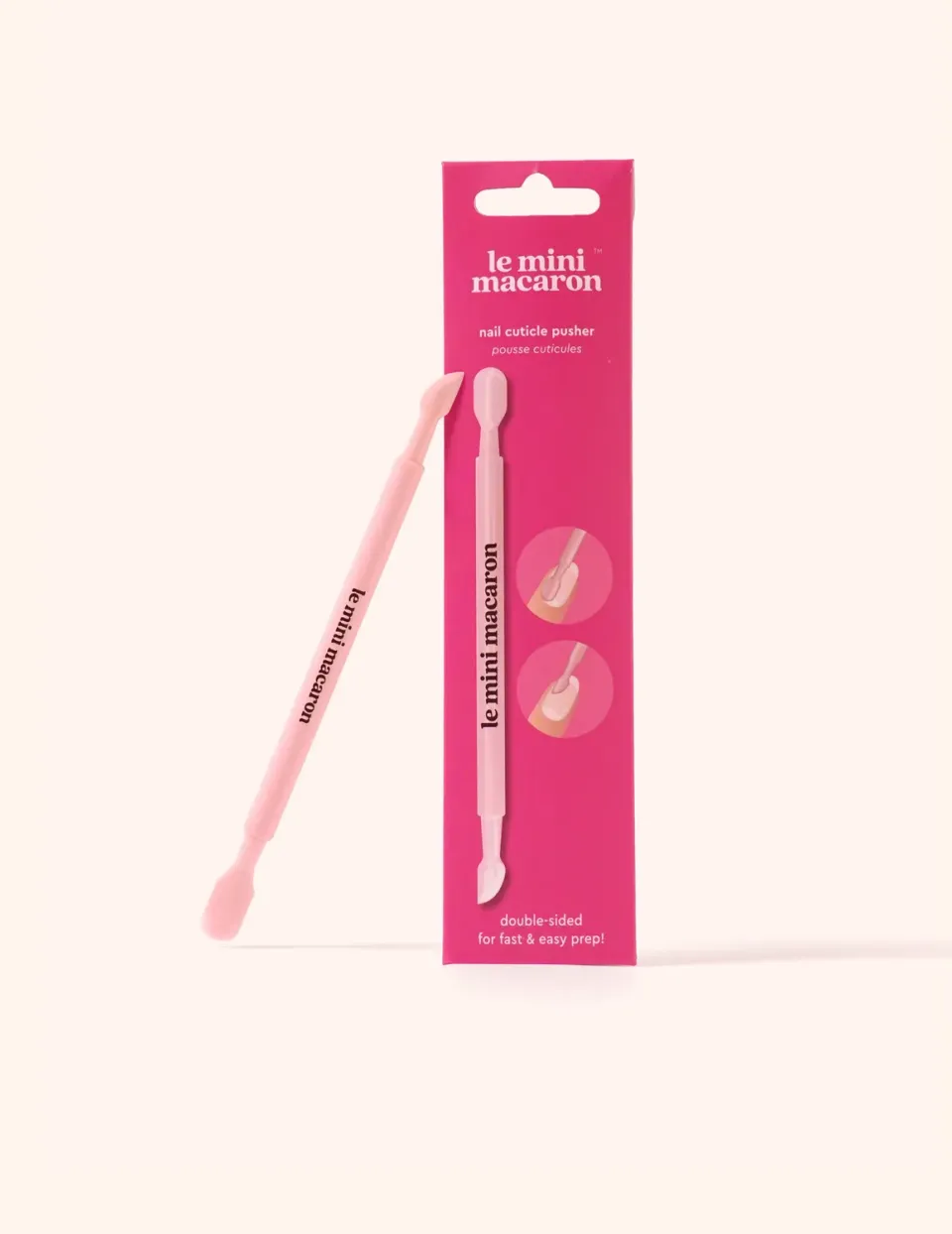 Le Mini Macaron Cuticle Pusher neglebåndsskyver tosidig