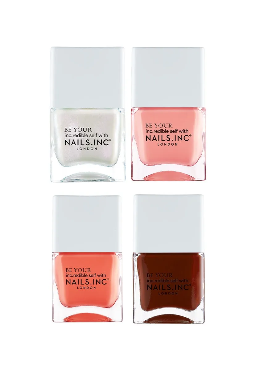 Nails Inc London Apricot Crush neglelakk 4-pk krem aprikos