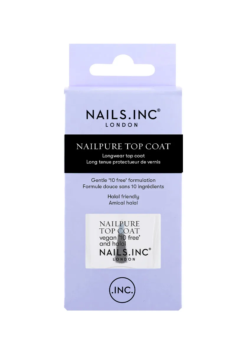 Nails Inc London NailPure Longwear Top Coat overlakk blank