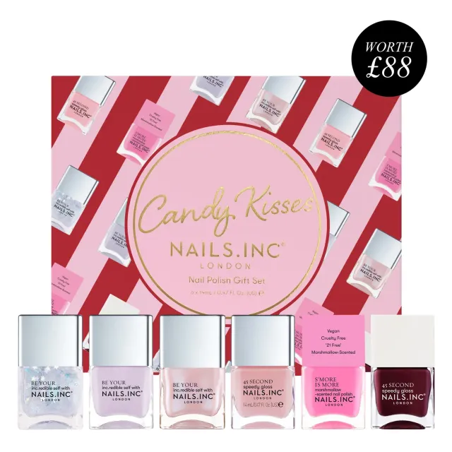 Nails Inc Candy Kisses neglelakksett 6-pk gave