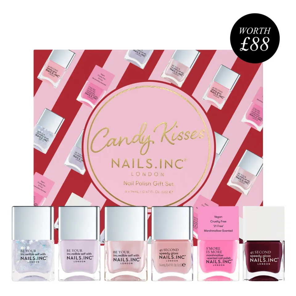Nails Inc Candy Kisses neglelakksett 6-pk gave