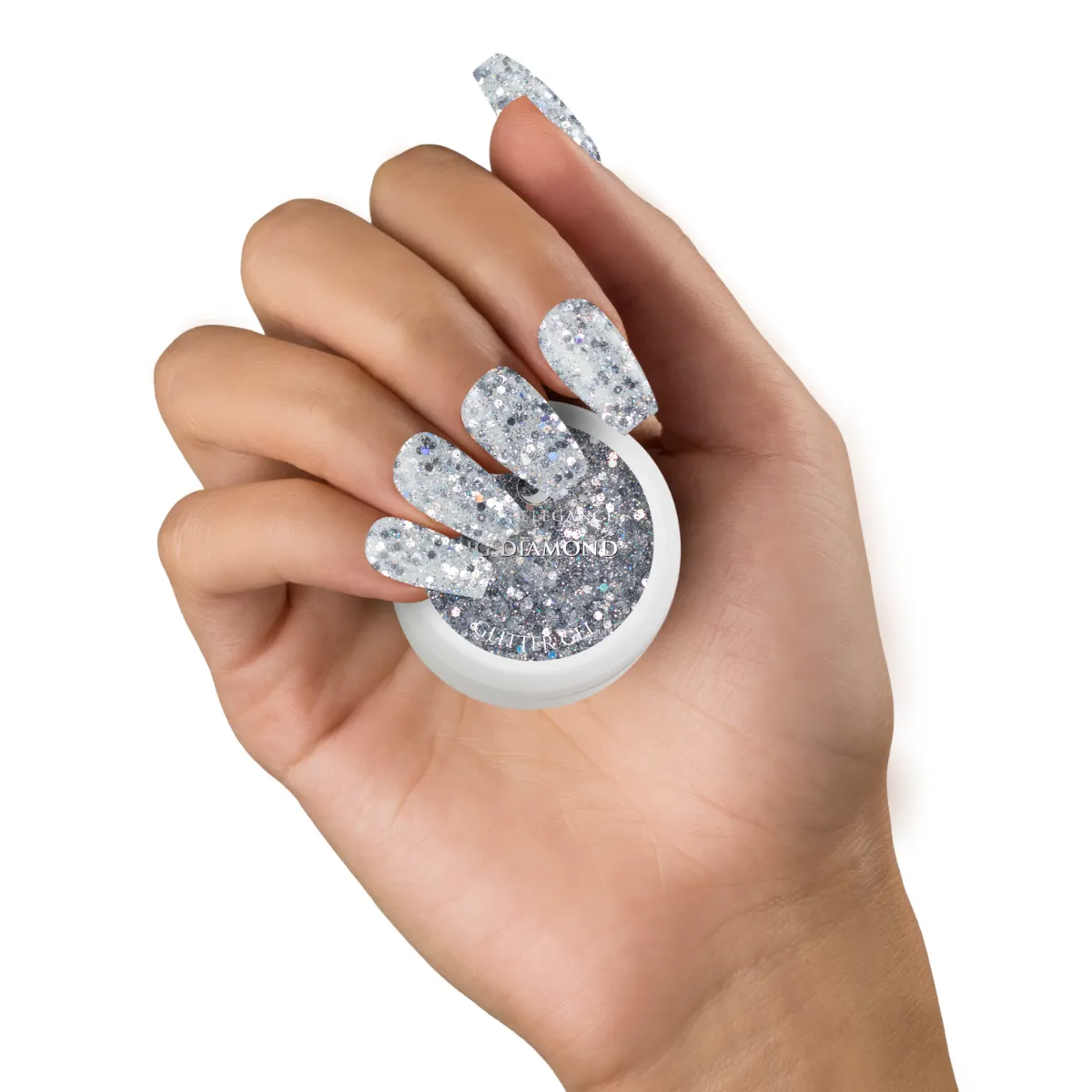 Light Elegance Big Diamond glittergel 10 ml sølv