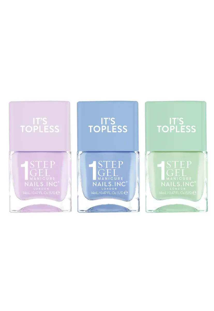 Nails Inc It's Topless Summer Pastels neglelakksett 3-pk