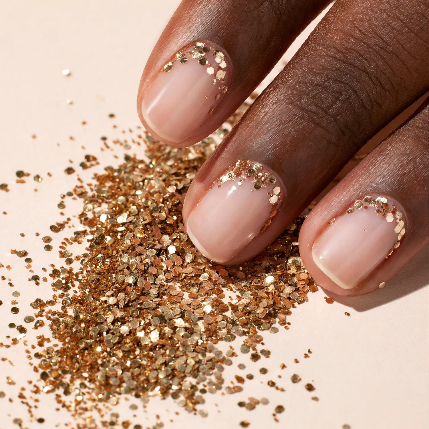 Manucurist Green Rose Gold Glitter & Glazed duo neglesett