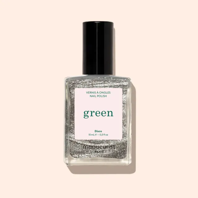 Manucurist Green Disco neglelakk glitter sølv