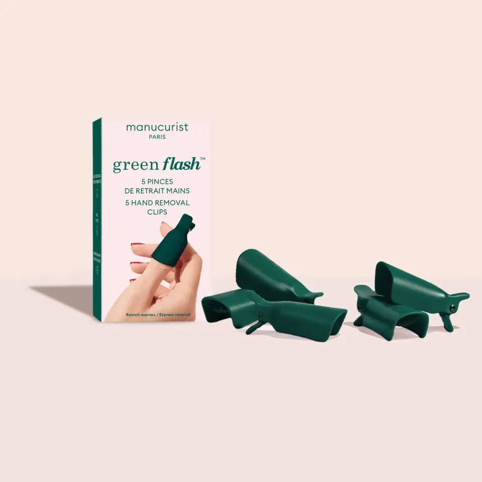 Manucurist Green Flash Nail Clips fjerneklemmer gjenbrukbare