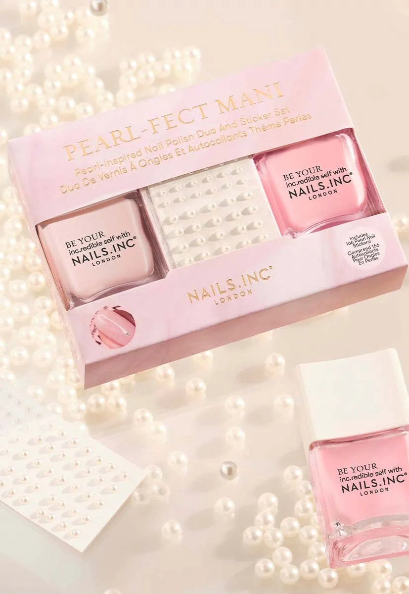 Nails Inc Pearl-Fect Mani neglelakk stickersett nude