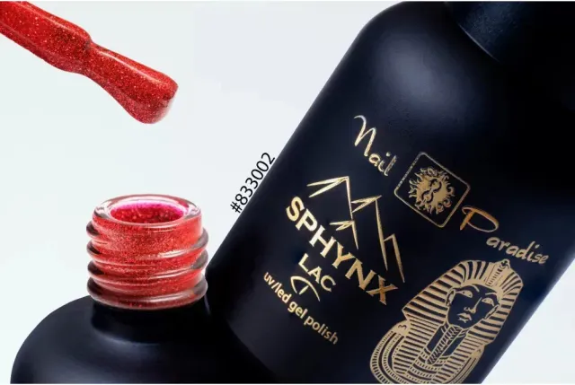 Boz Beauty Lounge Sphynx 833002 Red Glitter gellakk 10 ml rød