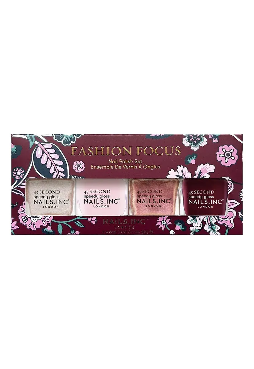 Nails Inc London Fashion Focus neglelakksett 4-pak krem