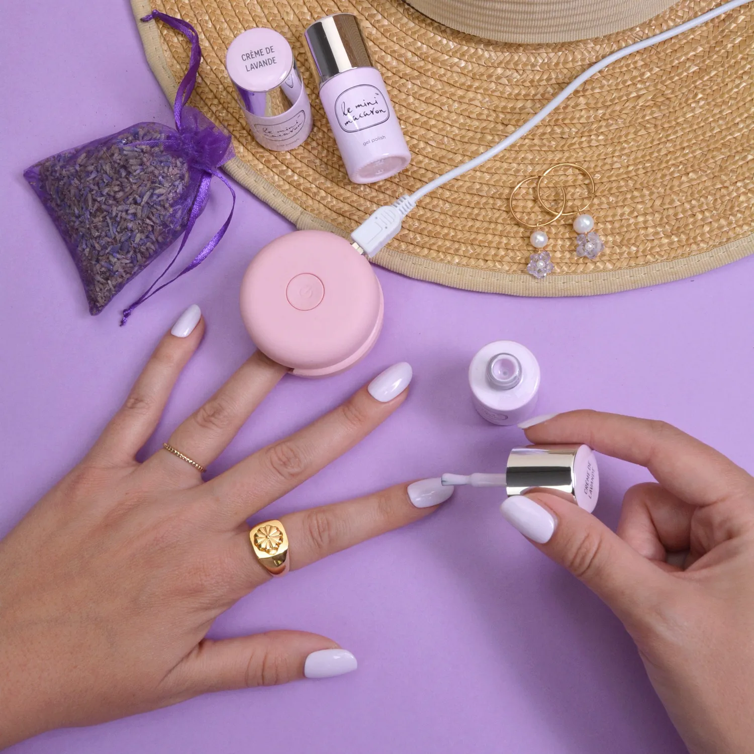 Le Mini Macaron Crème De Lavande gellakk lilla 8,5 ml