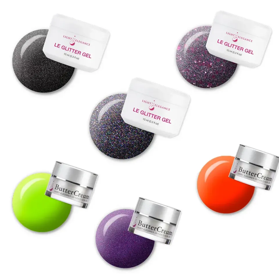 Light Elegance Halloween hardgel sett 6-pakning mix