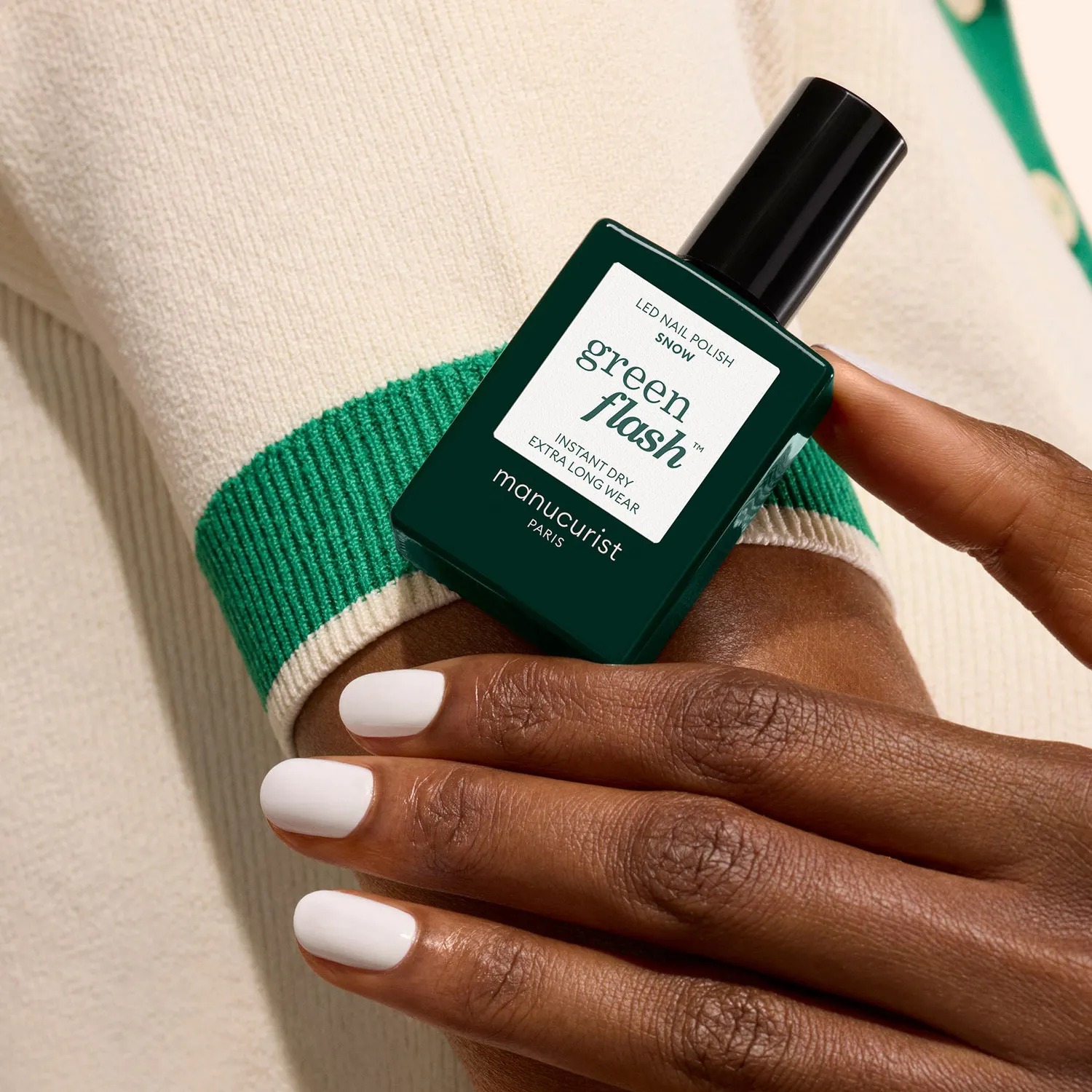Manucurist Green Flash Snow gellakk hvit opak