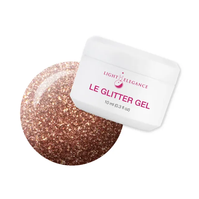 Light Elegance Golden Nugget glittergel 10 ml kobbergull