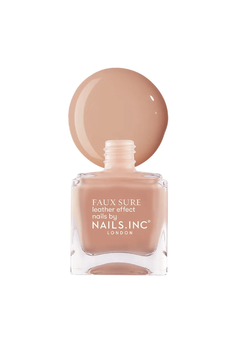 Nails Inc Leather Effect neglelakk matt nude