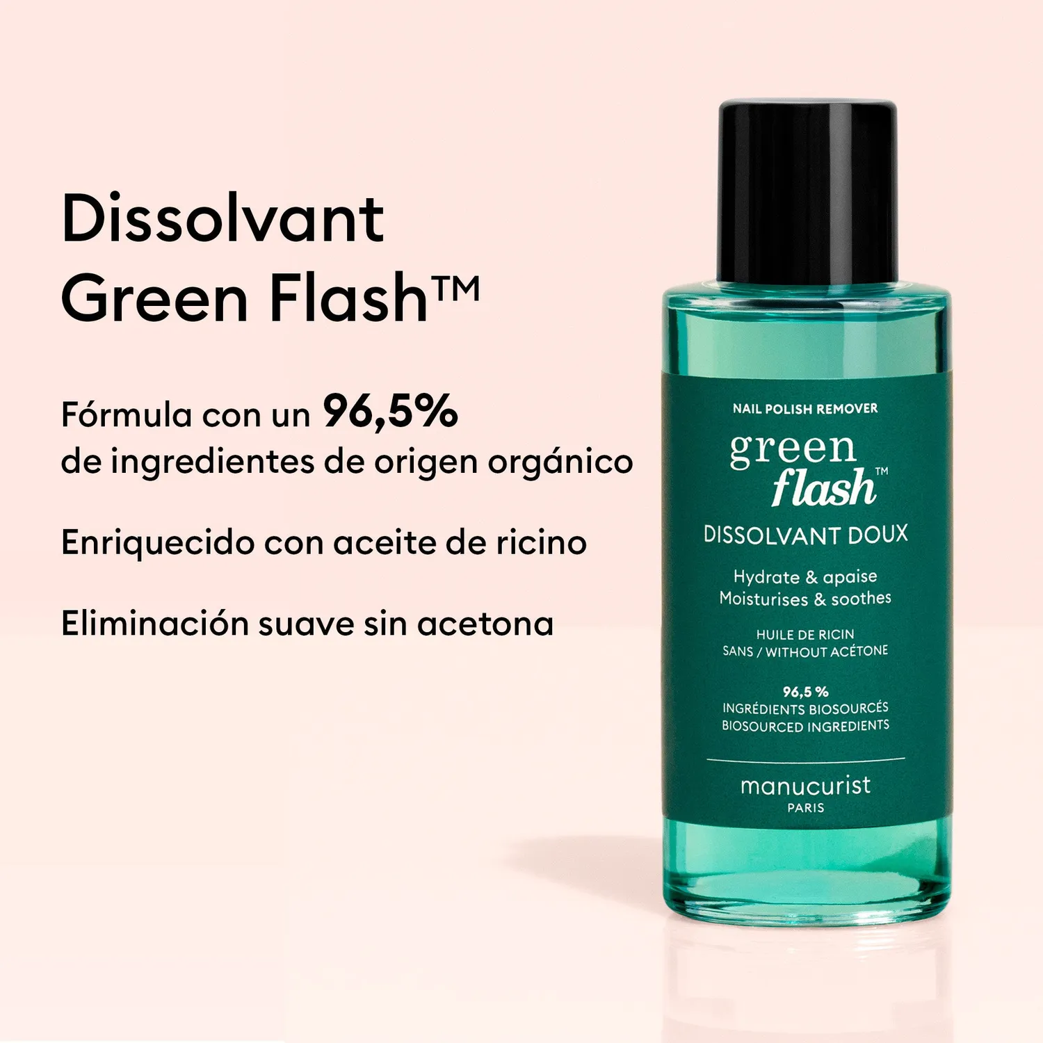Manucurist Green Flash gellakkfjerner 100 ml mild 1 min