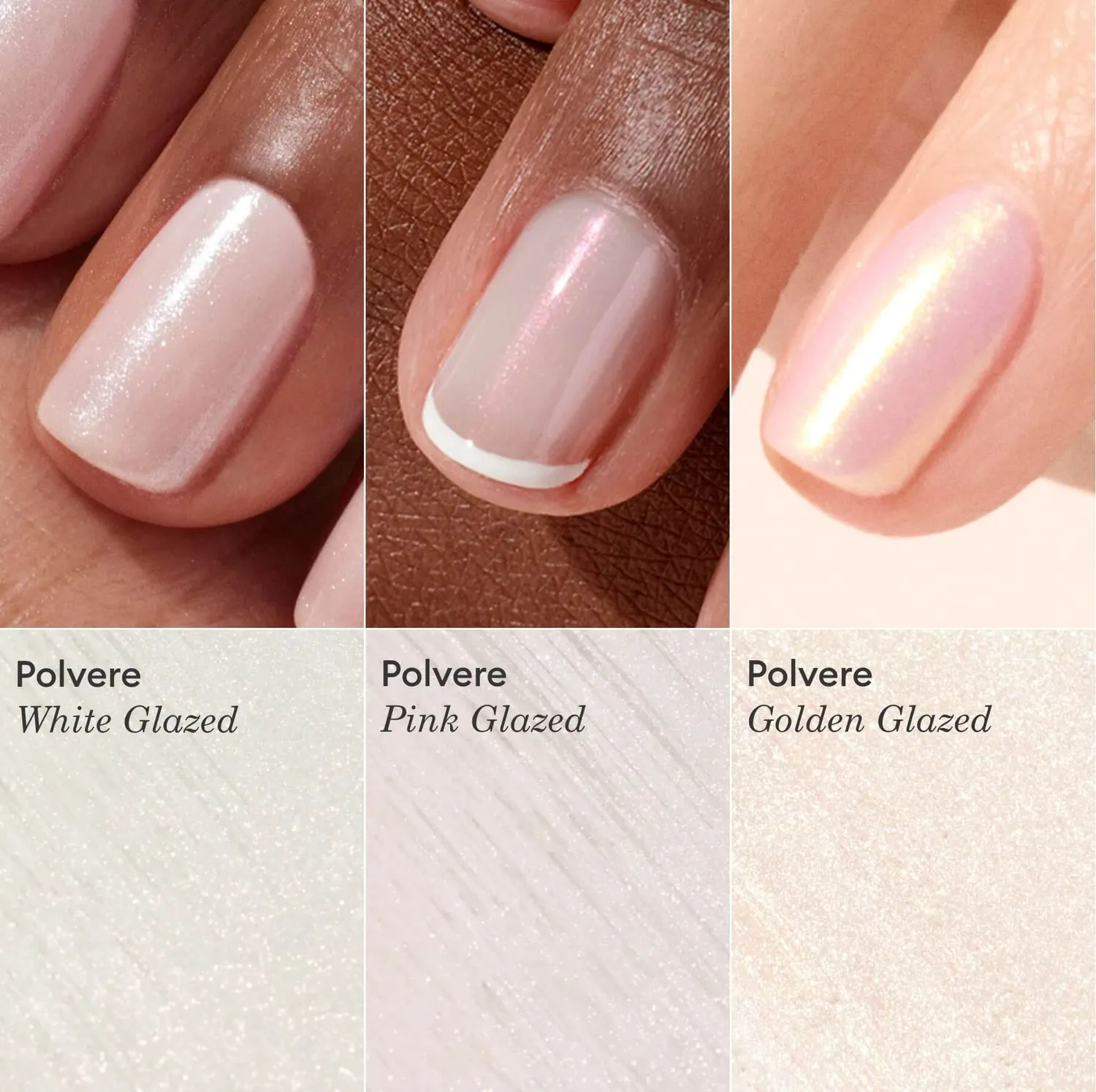 Manucurist Glitters Trio effektpulver neglesett