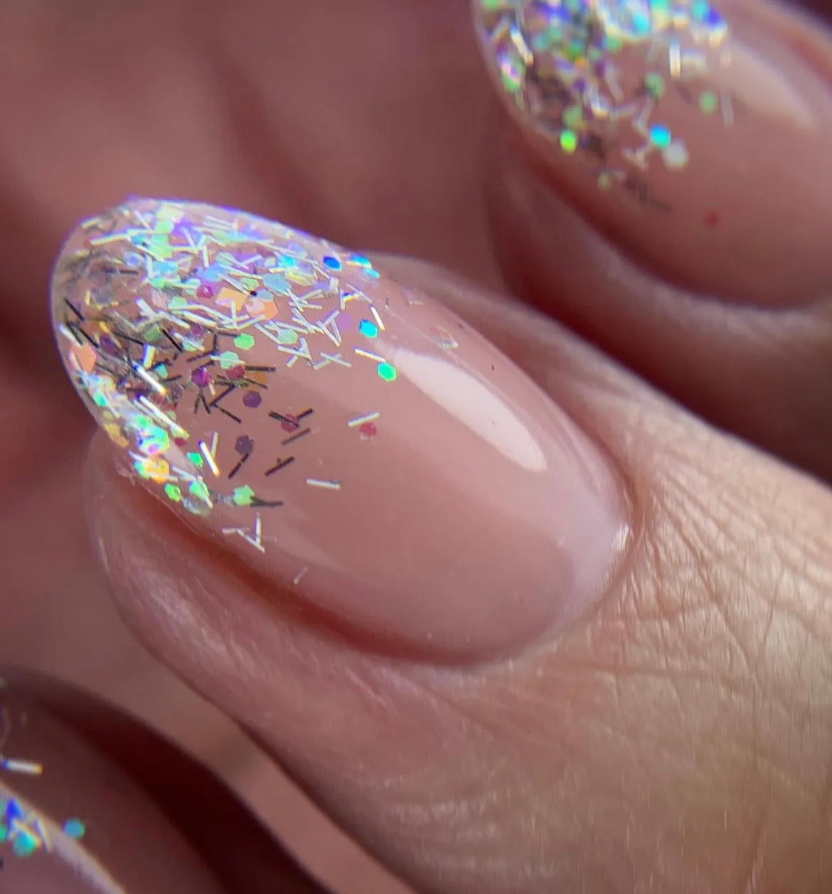 Light Elegance Rolling in Glitter glittergele 10 ml sølv