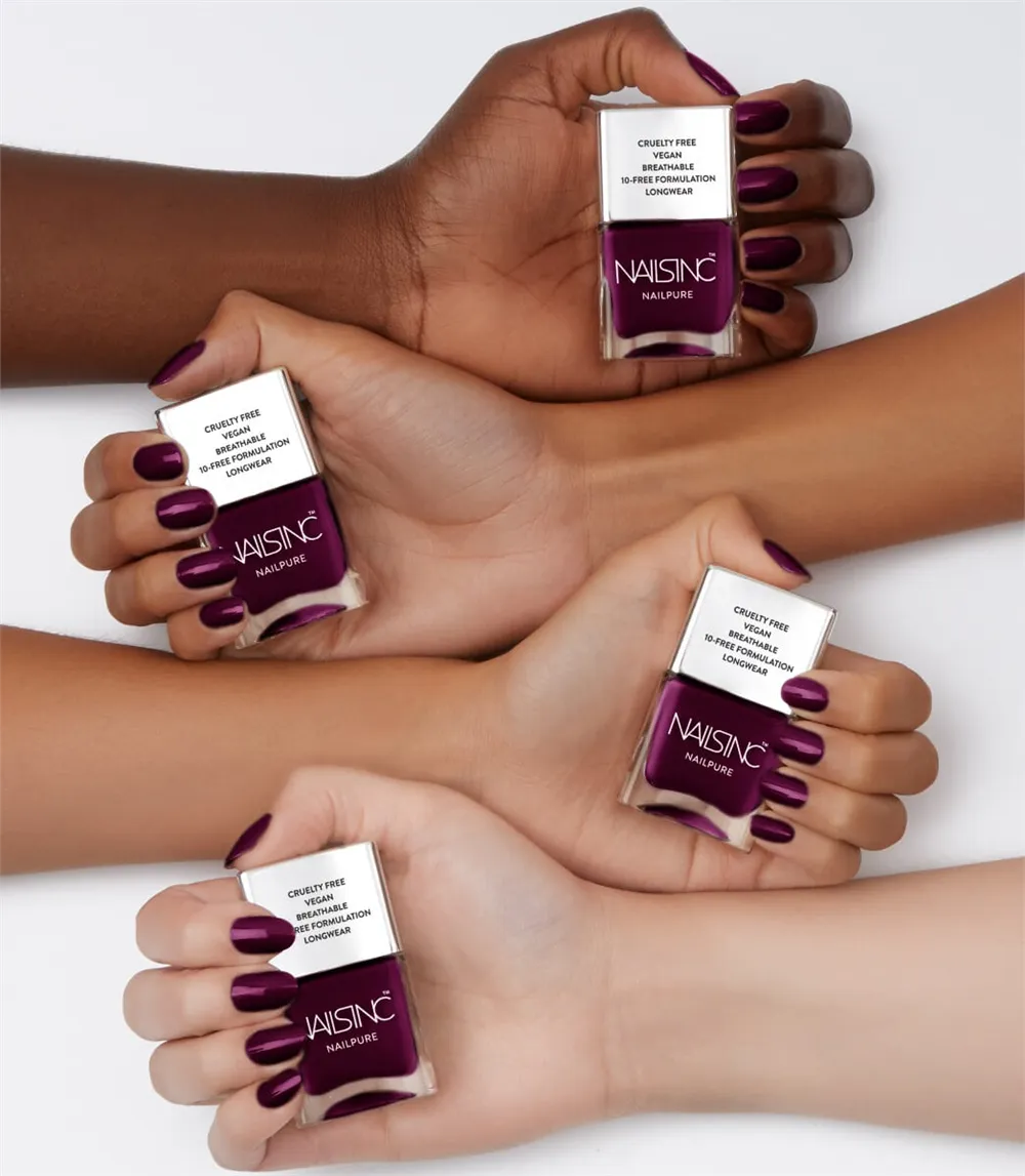 Nails Inc London NailPure Marylebone Court neglelakk lilla styrkende