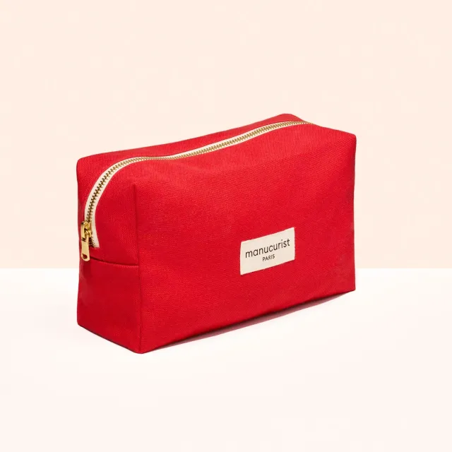 Manucurist Organic Cotton Red Kit kosmetikkpung – rød