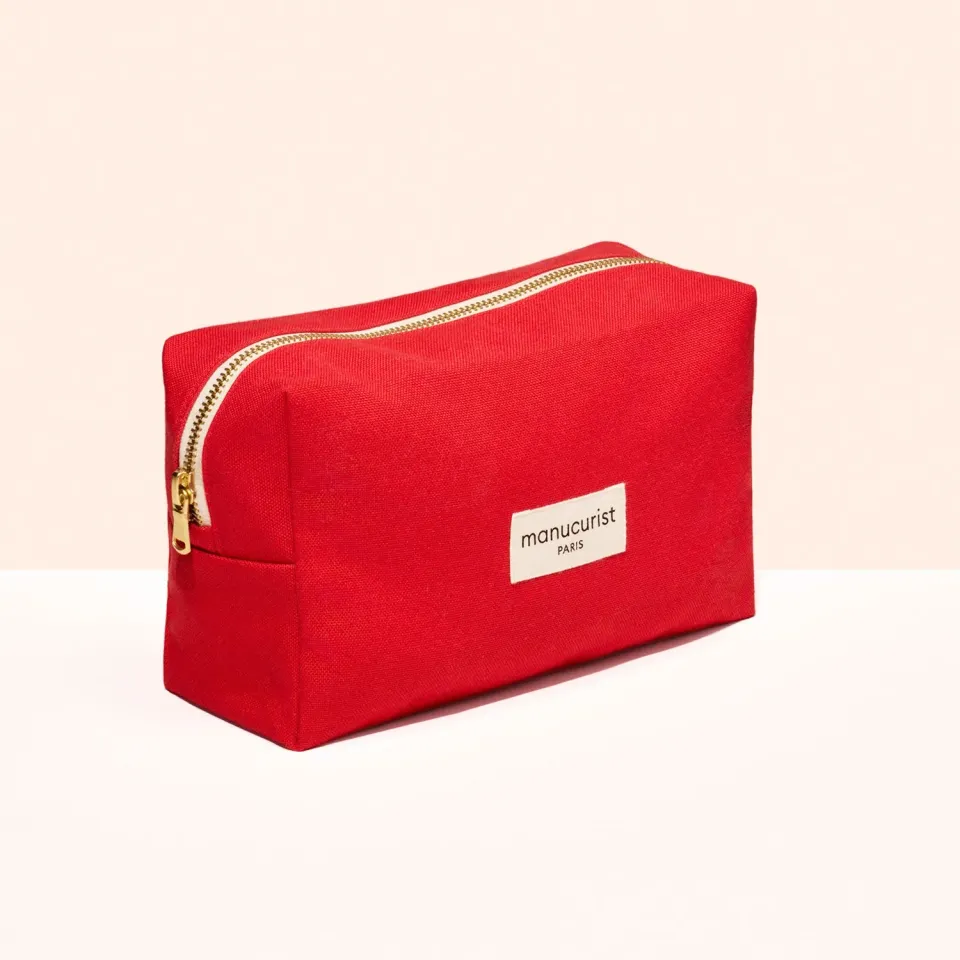 Manucurist Organic Cotton Red Kit kosmetikkpung – rød