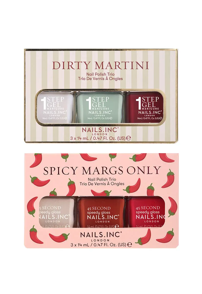 Nails Inc Cocktail Collection neglelakk sett blanke