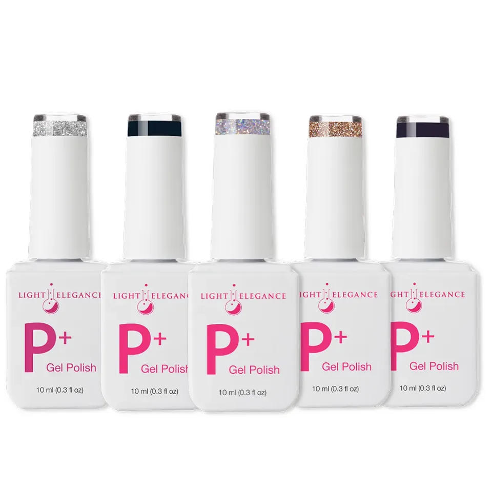 Light Elegance P+ Holiday Bundle gel polish 5x10 ml HEMA-fri