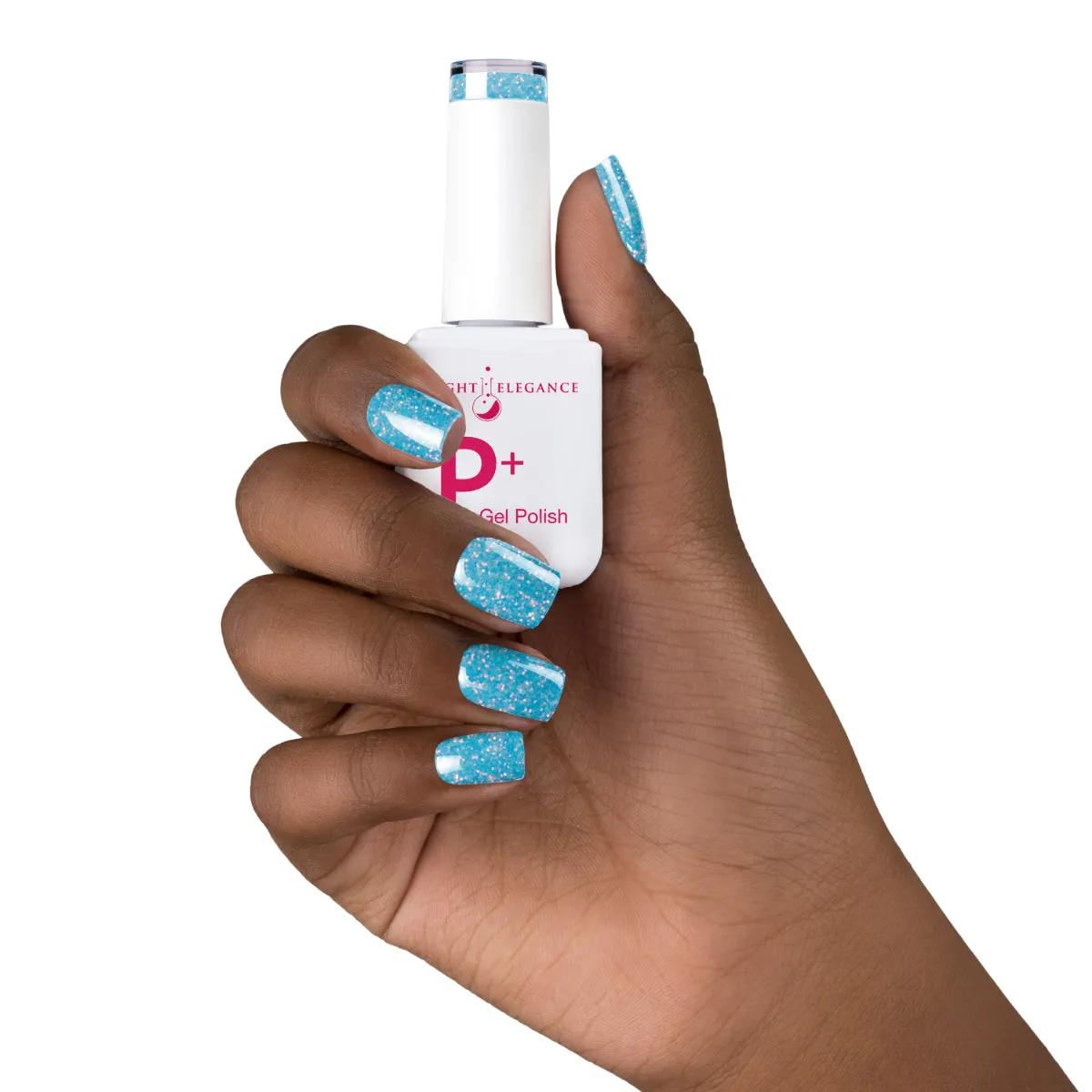 Light Elegance P+ Poor Decisions glitter gellakk 10 ml blå