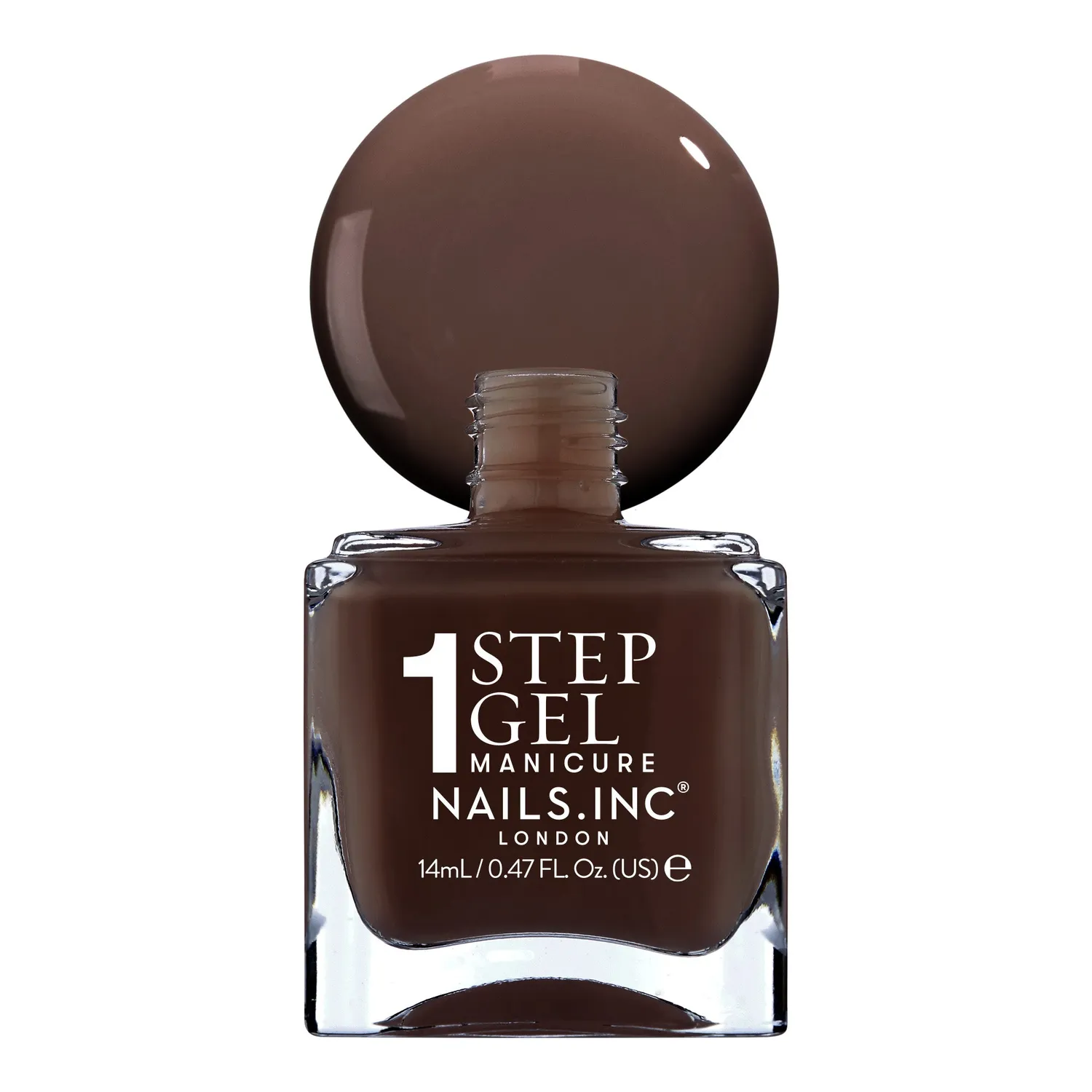 Nails Inc It’s Topless Kourtney 1-Step Gel neglelakk brun