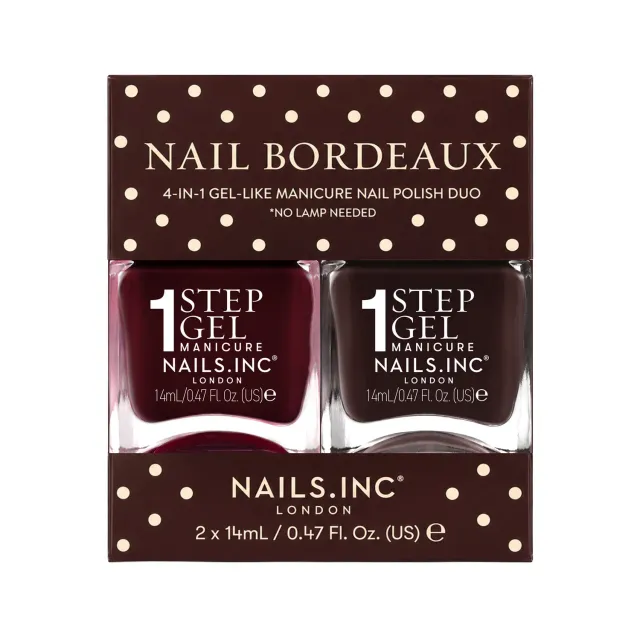 Nails Inc It's Topless Nail Bordeaux duo bordeaux geleffekt