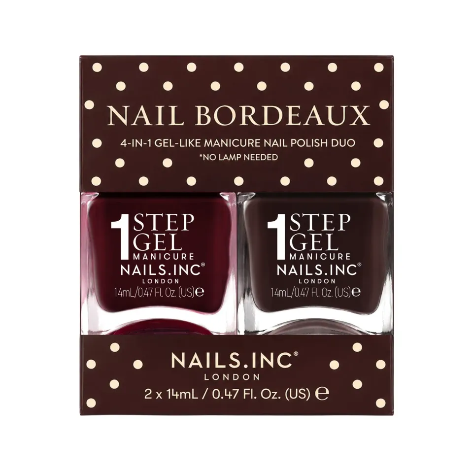 Nails Inc It's Topless Nail Bordeaux duo bordeaux geleffekt