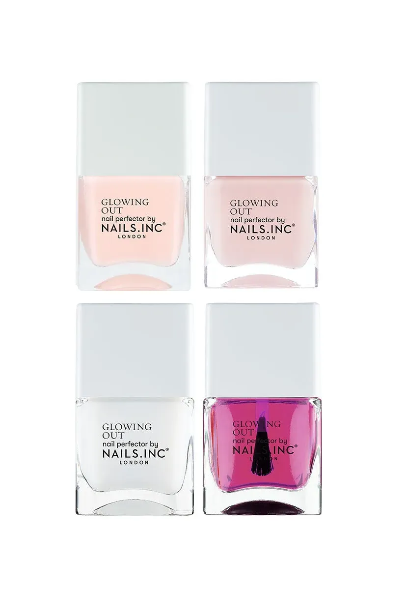 Nails Inc London Glowing Out neglelakksett 4-pakning krem
