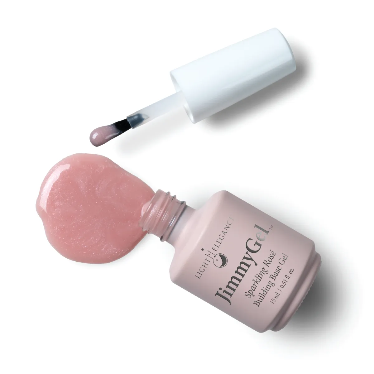Light Elegance JimmyGel Sparkling Rosé bygggel rosa shimmer