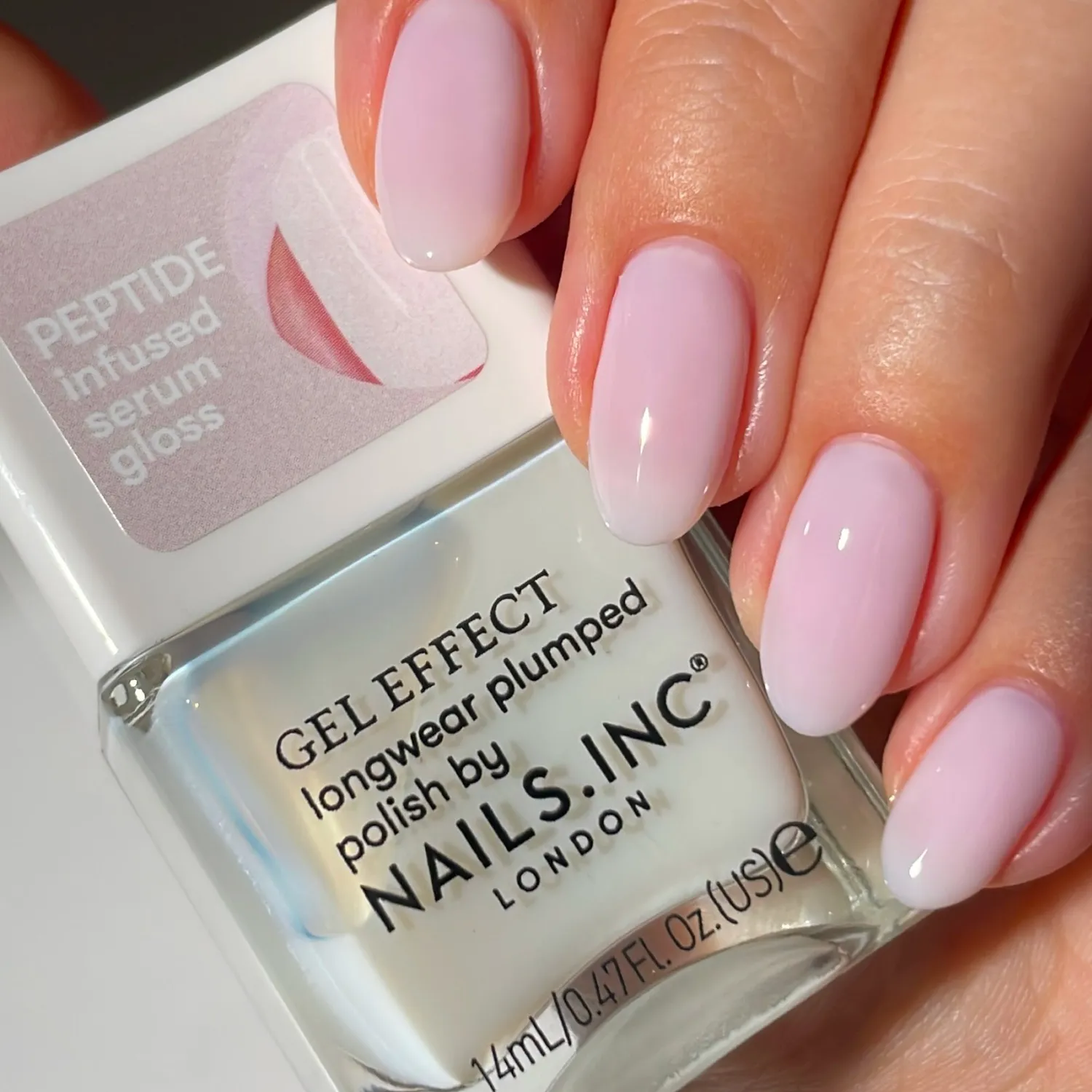 Nails Inc London Plump and Glow neglelakksett 8 deler peptid