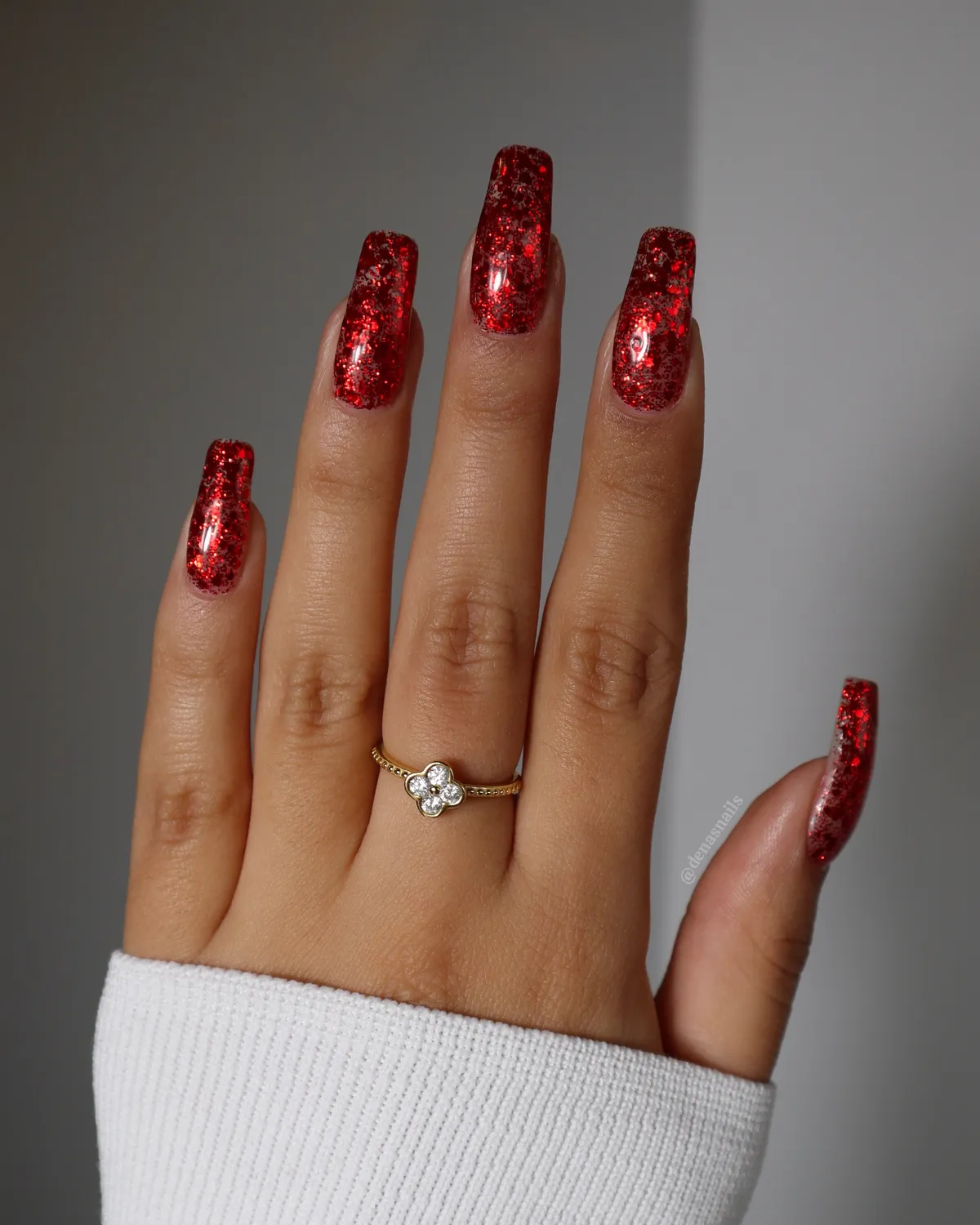 Light Elegance P+ Little Red Sled glitter gelelakk 10 ml