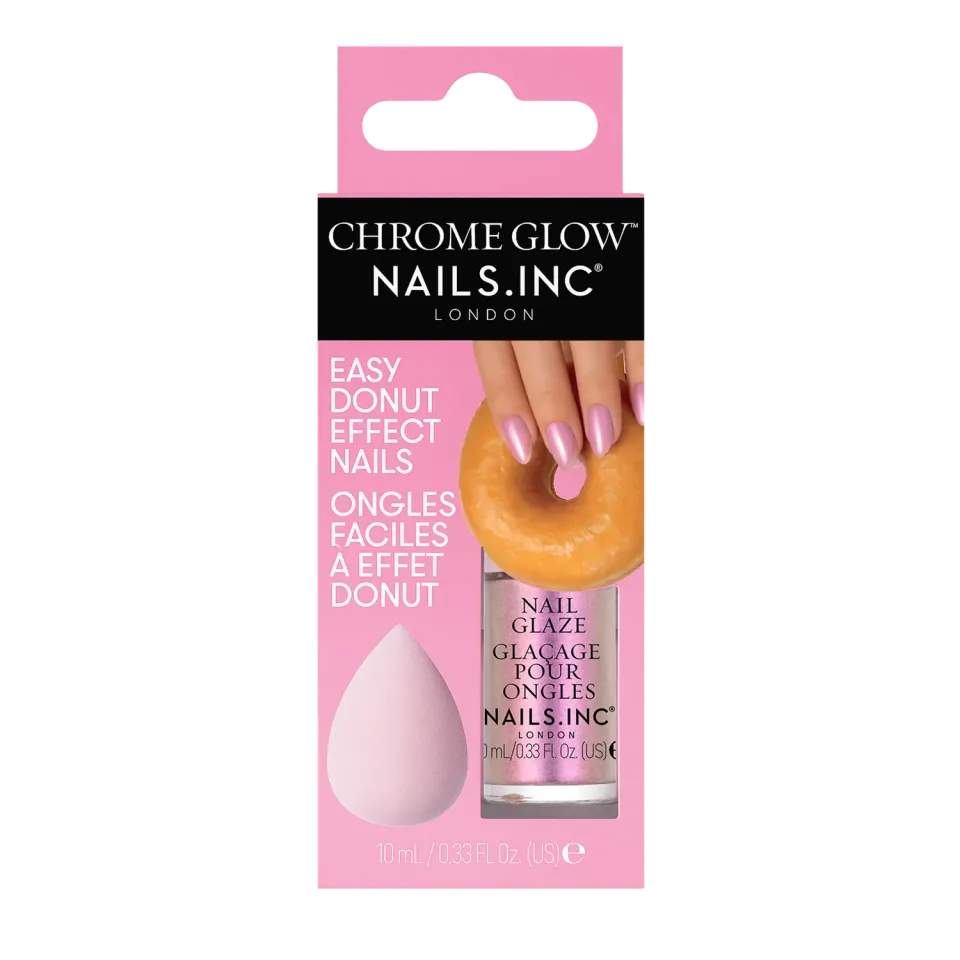 Nails Inc Glazed Candy negletopper chrome glow