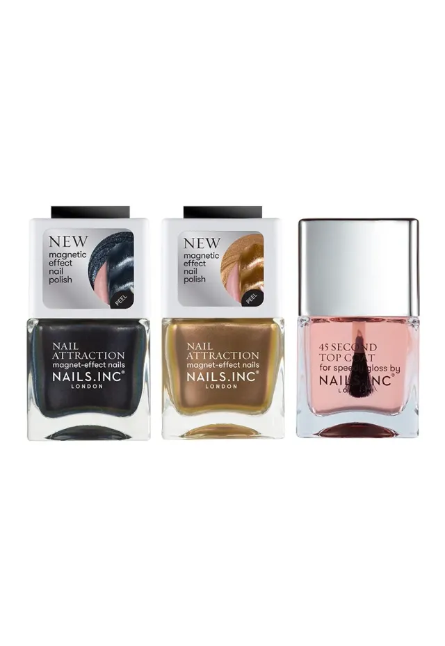 Nails Inc Magnet Effect neglelakksett 3 stk magnetisk