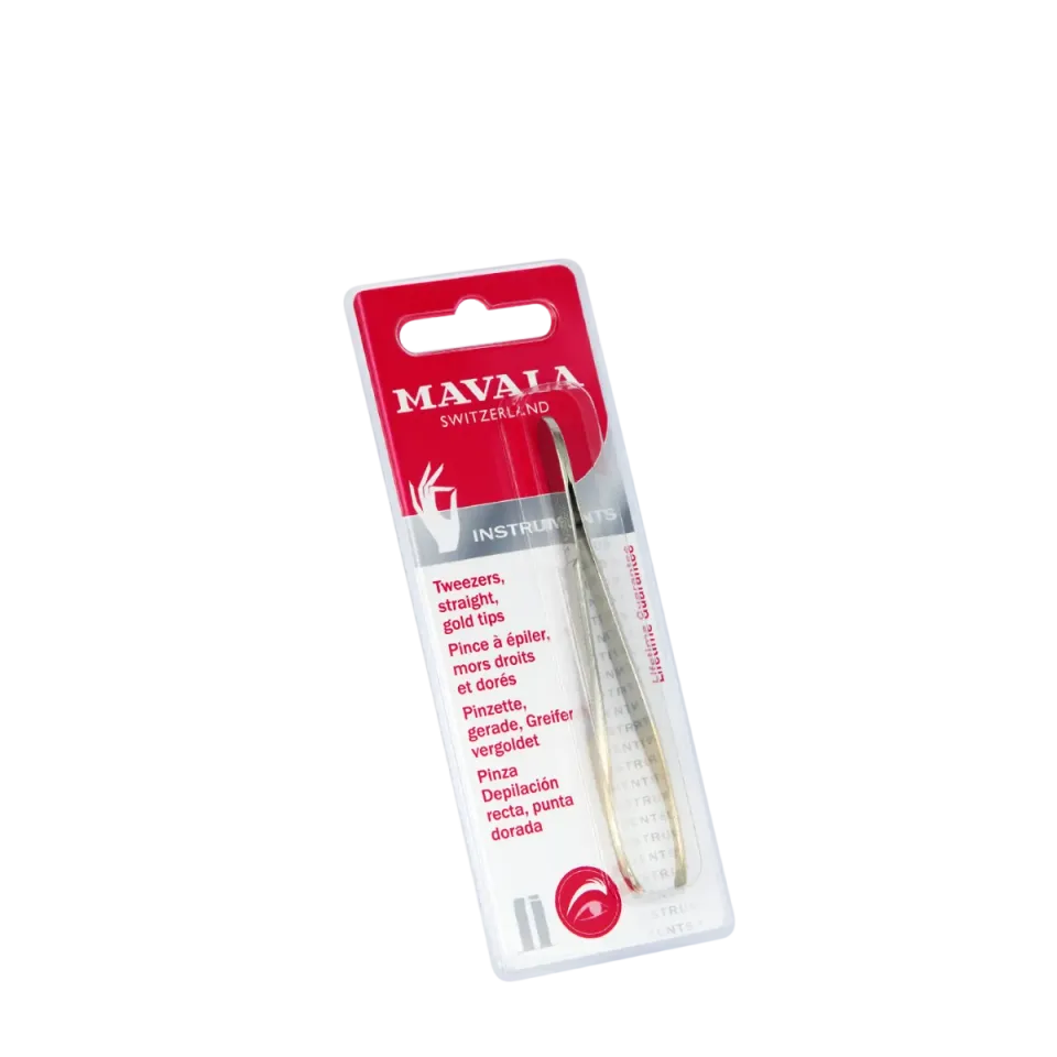 Mavala Tweezers Straight pinsett gulltupp