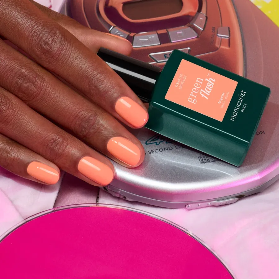 Manucurist Green Flash Tangerine gel neglelakk neonoransje