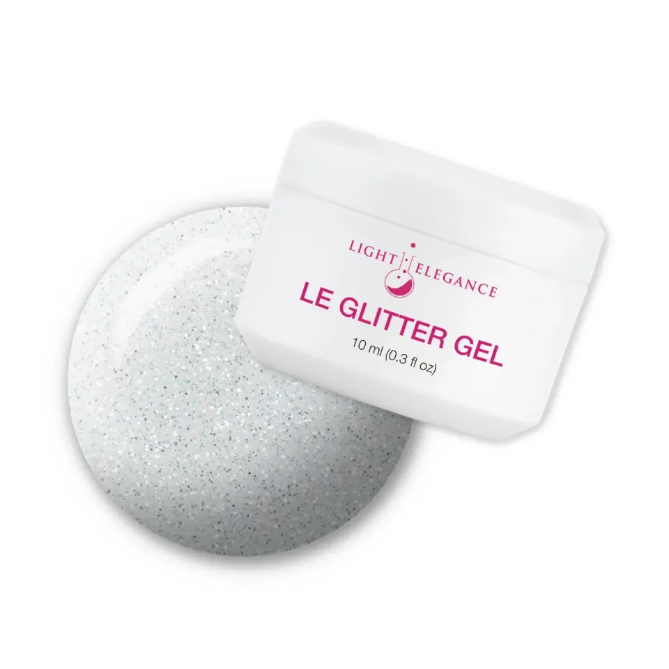 Light Elegance Diamonds and Pearls glittergel 10 ml hvit sølv