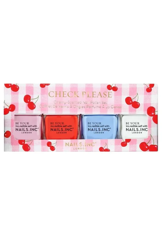Nails Inc Check Please neglelakksett 4-pk kirsebærduft
