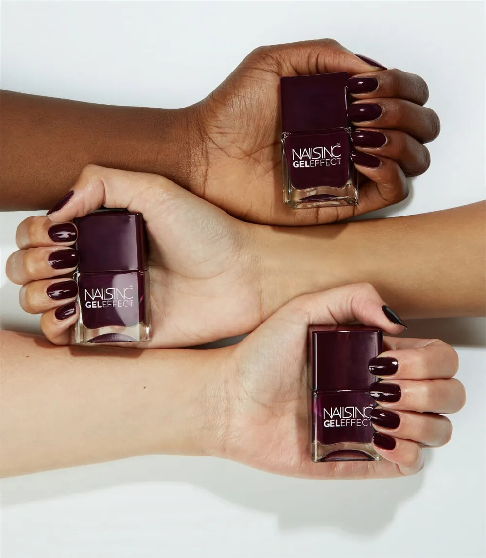 Nails Inc London Gel Effect Grosvenor Crescent neglelakk rød